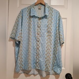 Men's Hardaddy Tropical Vacation Hawaiian Print Button Down Short Sleeve Size 3X